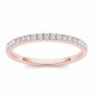 Solid 14k Rose Gold 1/4 Ct TDW Diamond Women's Band (HI, I2)