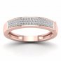 Solid 10k Rose Gold 1/6 Ct TDW Diamond "I LOVE YOU" Women's Band (HI, I2)