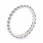 0.75 Ct Round Cut Diamond Women's Eternity Band in 14k White Gold (H-I, I2)