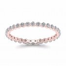 14k Rose Gold 0.50 Ct Round Cut Diamond Women's Eternity Band (H-I, I2)