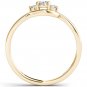 10k Yellow Gold 0.20 Ct Round Cut Diamond Three Stone Engagement Ring HI I2 Size