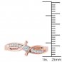 Solid 10k Rose Gold 0.24 Ct Rount Cut Diamond Classic Fashion Engagement Ring