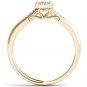 10k Yellow Gold 0.15 Ct Natural Round Diamond Cluster Wedding Engagement Ring