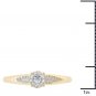 10k Yellow Gold 0.15 Ct Natural Round Diamond Cluster Wedding Engagement Ring