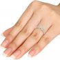 10k Yellow Gold 0.15 Ct Natural Round Diamond Cluster Wedding Engagement Ring