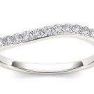 14k White Gold 0.25 Ct Round Cut Diamond Fashion Wedding Anniversary Band HI I2 14k White Gold 0.25 Ct Round Cut Diamond Fashion Wedding Anniversary Band HI I2