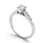 14K White Gold 0.50 Ct Round Cut Diamond Clssic Solitaire Engagement Ring HI I2