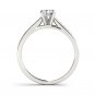 14K White Gold 0.50 Ct Round Cut Diamond Clssic Solitaire Engagement Ring HI I2