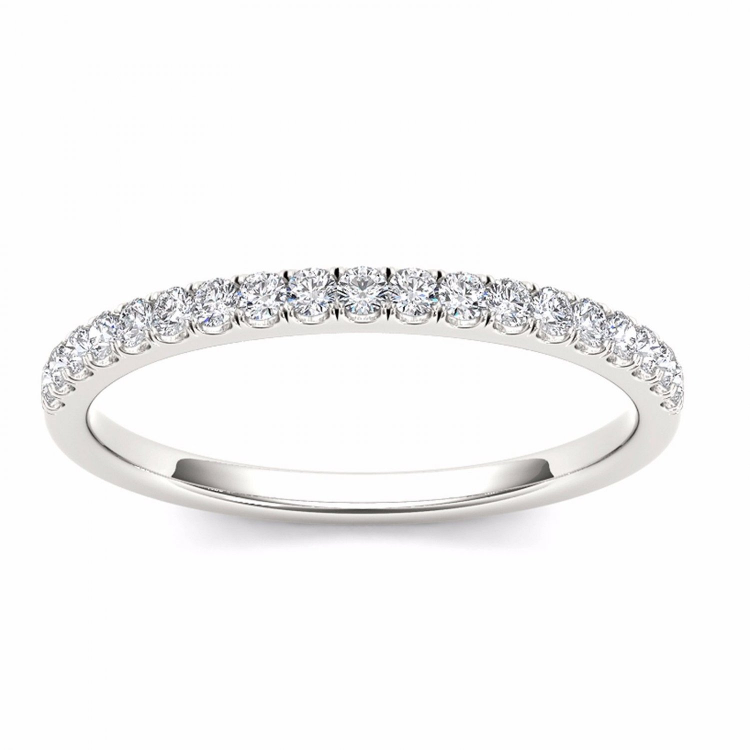 Solid 14k White Gold 1/4 Ct TDW Diamond Women's Band (HI, I2)