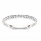 Solid 14k White Gold 1/4 Ct TDW Diamond Women's Band (HI, I2)