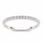 Solid 14k White Gold 1/4 Ct TDW Diamond Women's Band (HI, I2)