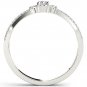 10k White Gold 0.25 Ct Round Cut Diamond Three Stone Engagement Ring HI I2