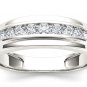 Real 10k White Gold 0.50 Ct Natural Round Cut Diamond Men's Wedding Band Ring