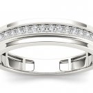 Solid 10k White Gold 0.25 Ct Round Cut Diamond Men's Wedding Band Ring HI I2 Solid 10k White Gold 0.25 Ct Round Cut Diamond Men's Wedding Band Ring HI I2