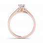 14K Rose Gold 0.50 Ct Round Cut Diamond Clssic Solitaire Engagement Ring HI I2