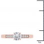 14K Rose Gold 0.50 Ct Round Cut Diamond Clssic Solitaire Engagement Ring HI I2