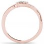 10k Rose Gold 0.12 Natural Round Cut Diamond Fashion Engagement Ring HI I2 Size