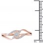 10k Rose Gold 0.12 Natural Round Cut Diamond Fashion Engagement Ring HI I2 Size