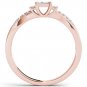 10k Rose Gold 0.25 Ct Princess Cut Diamond Classic Engagement Ring HI I2 Size 7