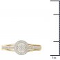 10k Yellow Gold 0.2 Ct Natural Round Cut Diamond Cluster Halo Engagement Ring