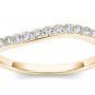 14k Yellow Gold 0.25 Ct Round Cut Diamond Fashion Wedding Anniversary Band HI I2