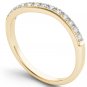 14k Yellow Gold 0.25 Ct Round Cut Diamond Fashion Wedding Anniversary Band HI I2