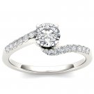 14K White Gold 0.50 Ct Round Cut Diamond Classic Solitaire Engagement Ring HI I2 14K White Gold 0.50 Ct Round Cut Diamond Classic Solitaire Engagement Ring HI I2