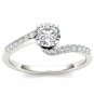 14K White Gold 0.50 Ct Round Cut Diamond Classic Solitaire Engagement Ring HI I2