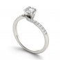 14K White Gold 0.50 Ct Round Cut Diamond Classic Solitaire Engagement Ring HI I2
