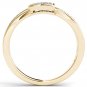 10k Yellow Gold 0.1 Ct Round Cut Diamond Heart Fashion Engagement Ring HI I2