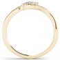 10k Yellow Gold 0.12 Natural Round Cut Diamond Fashion Engagement Ring HI I2