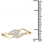 10k Yellow Gold 0.12 Natural Round Cut Diamond Fashion Engagement Ring HI I2
