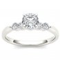Solid 14k White Gold 0.50 Ct Round Cut Diamond Classic Engagement Ring HI I2