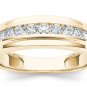 10k Yellow Gold 0.50 Ct Natural Round Cut Diamond Men's Wedding Band Ring HI
