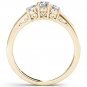 14k Yellow Gold 0.50Ct Natural Round Cut ThreeStone Diamond Engagemet Ring HI I2