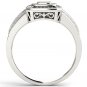 Solid 10k White Gold 0.12 Black And White Diamond Fashion Engagement Ring HI I2