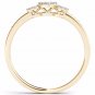 10k Solid Yellow Gold 0.2 Ct Round Cut Diamond Cluster Engagement Ring HI I2