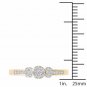 10k Solid Yellow Gold 0.2 Ct Round Cut Diamond Cluster Engagement Ring HI I2