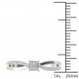 10k White Gold Princess Cut 0.24 Ct Diamond Split-Shank Classic Engagement Ring