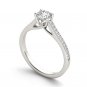 Solid 14k White Gold 0.50 Ct Round Cut Diamond Classic Engagement Ring I2