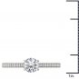 Solid 14k White Gold 0.50 Ct Round Cut Diamond Classic Engagement Ring I2