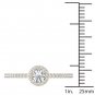 14k Yellow Gold 0.50 Ct Natural Round Cut Diamond Halo Engagement Ring HI I2