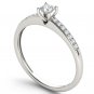 10k White Gold 0.25 Princess Cut Diamond Classic Engagement Wedding Ring HI I2