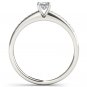 10k White Gold 0.25 Princess Cut Diamond Classic Engagement Wedding Ring HI I2