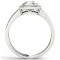 Genuine 10k White Gold 0.25 Ct Round Cut Diamond Cluster Engagement Ring HI I2