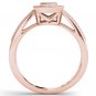 10k Natural Rose Gold 0.25 Ct Diamond Cluster Halo Engagement Ring HI I2 Size 7