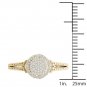 10k Yellow Gold 0.15 Ct Round Cut Diamond Split Shank Cluster ngagement Ring