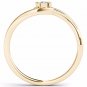 10k Yellow Gold 0.1 Ct Natural Round Cut Diamond Bypass Engagement Ring HI I2