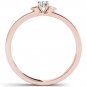Genuine 10k Rose Gold 0.19 Ct Round Cut Diamond Classic Engagement Ring HI I2