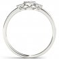 10k Solid White Gold 0.2 Ct Round Cut Diamond Cluster Engagement Ring HI I2 Size